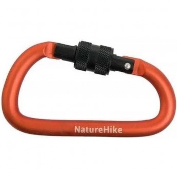 Карабин многофункциональный NATUREHIKE NH15A005-H D-Type с муфтой 6см оранжевый