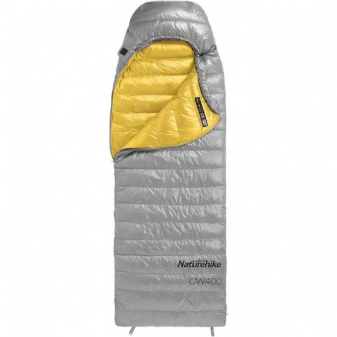 Мешок спальный NATUREHIKE CW400 NH18C400-D с гусинным пухом серый размер L 6927595766361 Мешок спальный NATUREHIKE CW400 NH18C400-D с гусинным пухом серый размер L 6927595766361