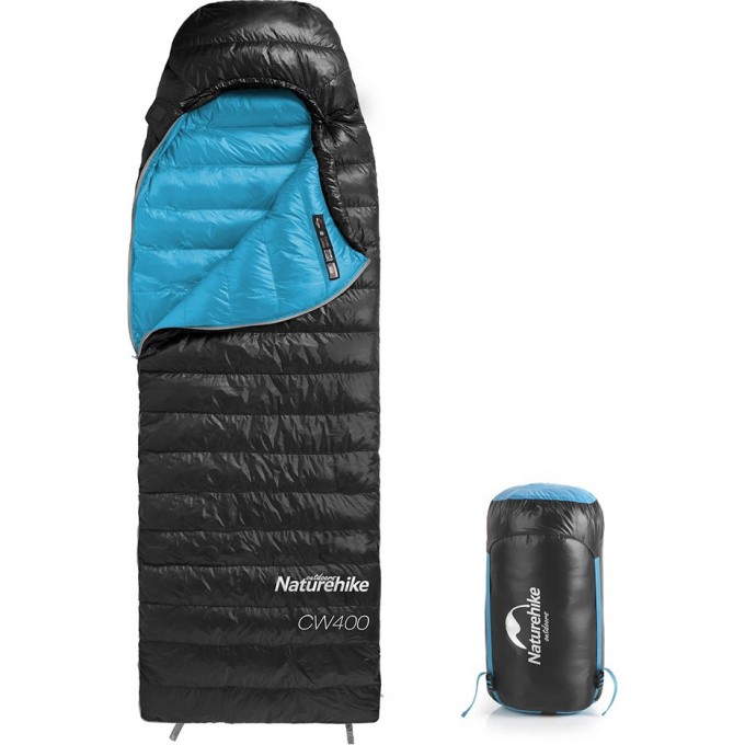 Мешок спальный NATUREHIKE CW400 NH18C400-D с утиным пухом размер L черный 6927595794548 Мешок спальный NATUREHIKE CW400 NH18C400-D с утиным пухом размер L черный 6927595794548