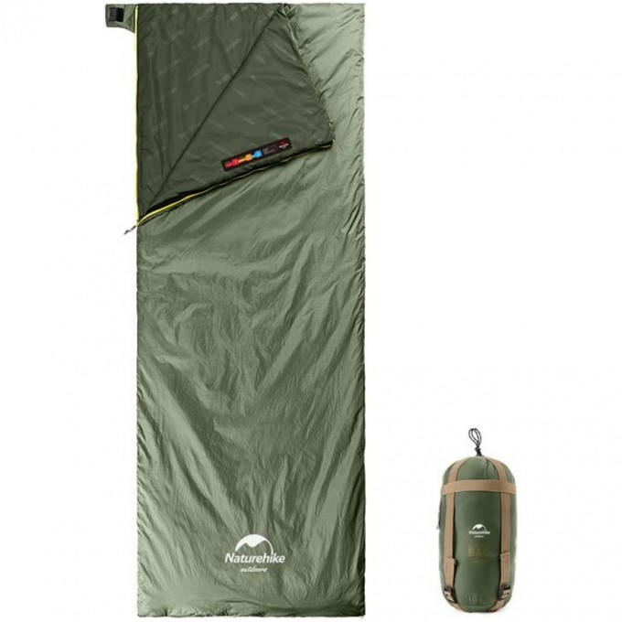 Мешок спальный NATUREHIKE LW180 NH21MSD09 мини размер XL, зеленый молния слева 6927595777961L Мешок спальный NATUREHIKE LW180 NH21MSD09 мини размер XL, зеленый молния слева 6927595777961L