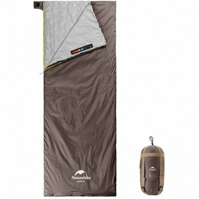 Мешок спальный NATUREHIKE NH21MSD09 мини LW180 размер M серо-коричневый 6927595777954 Мешок спальный NATUREHIKE NH21MSD09 мини LW180 размер M серо-коричневый 6927595777954