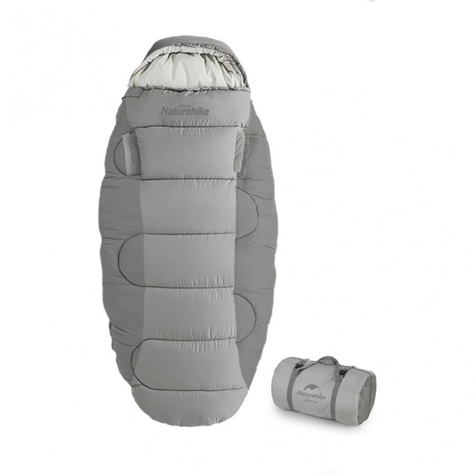 Мешок спальный NATUREHIKE OVAL PS300 NH20MSD03, серый 6927595775875 Мешок спальный NATUREHIKE OVAL PS300 NH20MSD03, серый 6927595775875