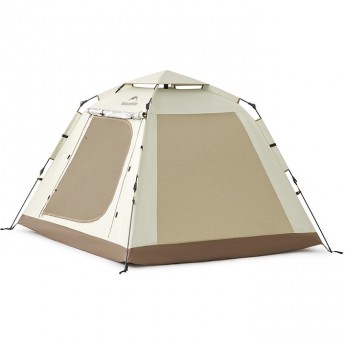 Палатка NATUREHIKE ANGO PICNIC CNK2450WS021 c навесом, бежевая c черным