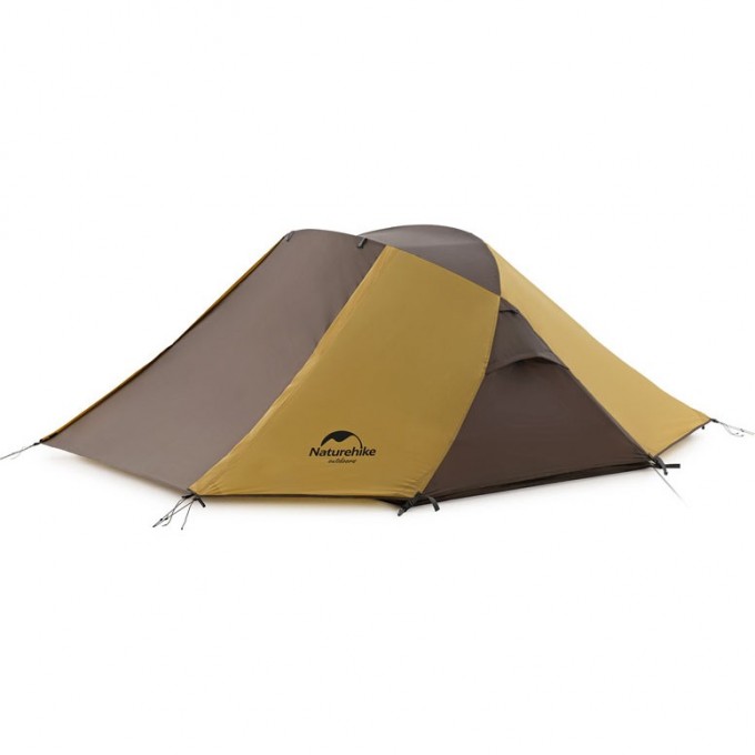 Палатка NATUREHIKE BUTTERFLY NH21YW132 210T двухместная, желто-коричневая, 6927595782910 Палатка NATUREHIKE BUTTERFLY NH21YW132 210T двухместная, желто-коричневая, 6927595782910