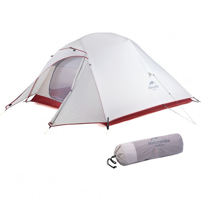 Палатка NATUREHIKE CLOUD UP NH18T030-T 20D трехместная, светло-серый 6927595730614 Палатка NATUREHIKE CLOUD UP NH18T030-T 20D трехместная, светло-серый 6927595730614