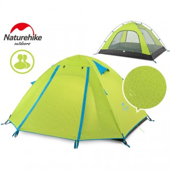 Палатка NATUREHIKE P-SERIES NH18Z022-P 210T/65D двухместная светло-зеленая 2