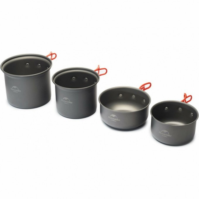 Посуда NATUREHIKE NH15T401-G из четырех предметов, 6927595787212 Посуда NATUREHIKE NH15T401-G из четырех предметов, 6927595787212
