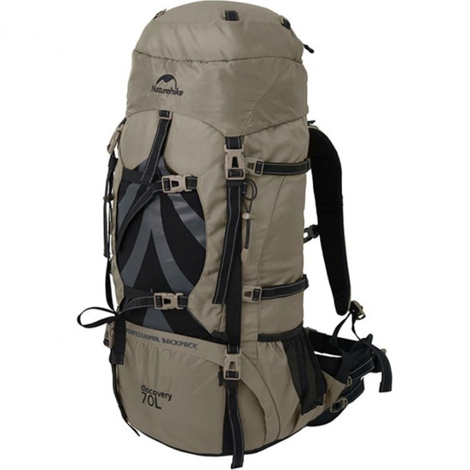 Рюкзак NATUREHIKE NH70B070-B 70L бежевый 6975641887461 Рюкзак NATUREHIKE NH70B070-B 70L бежевый 6975641887461