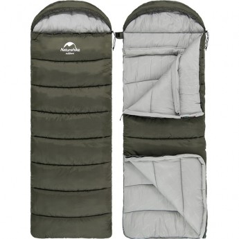 Спальный мешок NATUREHIKE U SERIES U250S двойной хлопок осень-зима Green