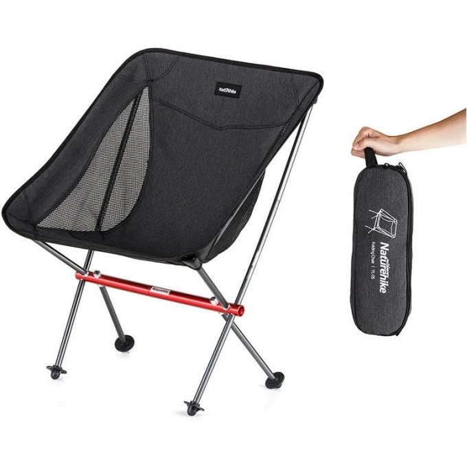 Стул складной NATUREHIKE NH18Y050-Z черный 6927595730676 Стул складной NATUREHIKE NH18Y050-Z черный 6927595730676