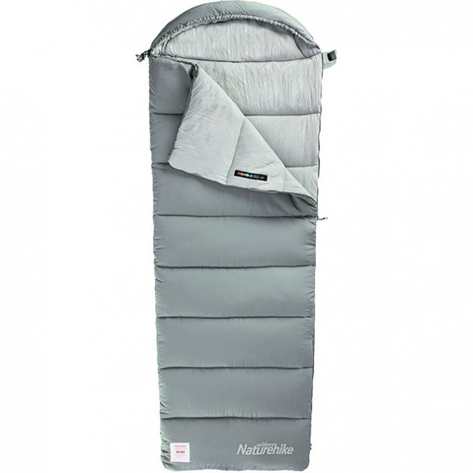 Ультралёгкий спальный мешок NATUREHIKE CNK2350WS023 M300 хлопковый с капюшоном весна осень серый, молния слева 6927595775974 Ультралёгкий спальный мешок NATUREHIKE CNK2350WS023 M300 хлопковый с капюшоном весна осень серый, молния слева 6927595775974