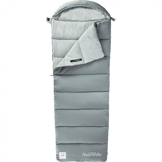 Ультралёгкий спальный мешок NATUREHIKE CNK2350WS023 M300 хлопковый с капюшоном весна осень серый, молния справа 6927595775981 Ультралёгкий спальный мешок NATUREHIKE CNK2350WS023 M300 хлопковый с капюшоном весна осень серый, молния справа 6927595775981