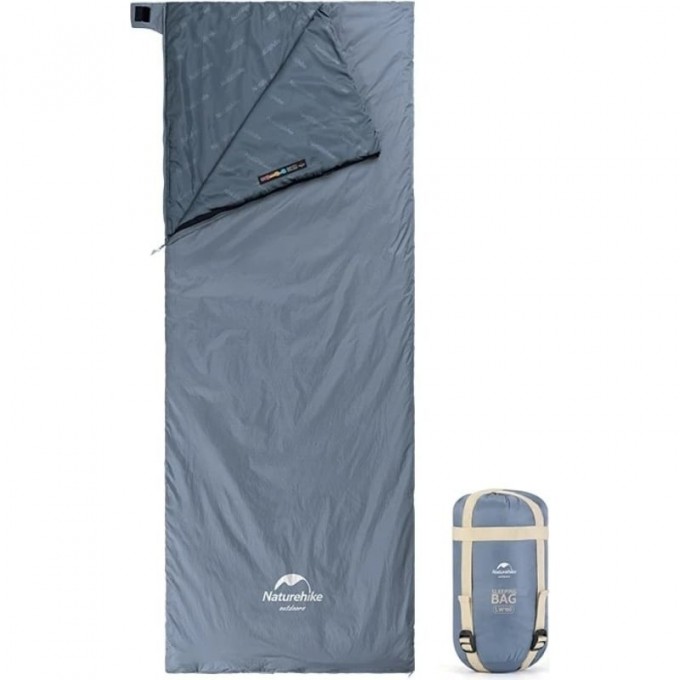 Ультралёгкий спальный мешок NATUREHIKE тип конверт LW180 лето Blue, молния слева размер XL 6927595777978L Ультралёгкий спальный мешок NATUREHIKE тип конверт LW180 лето Blue, молния слева размер XL 6927595777978L